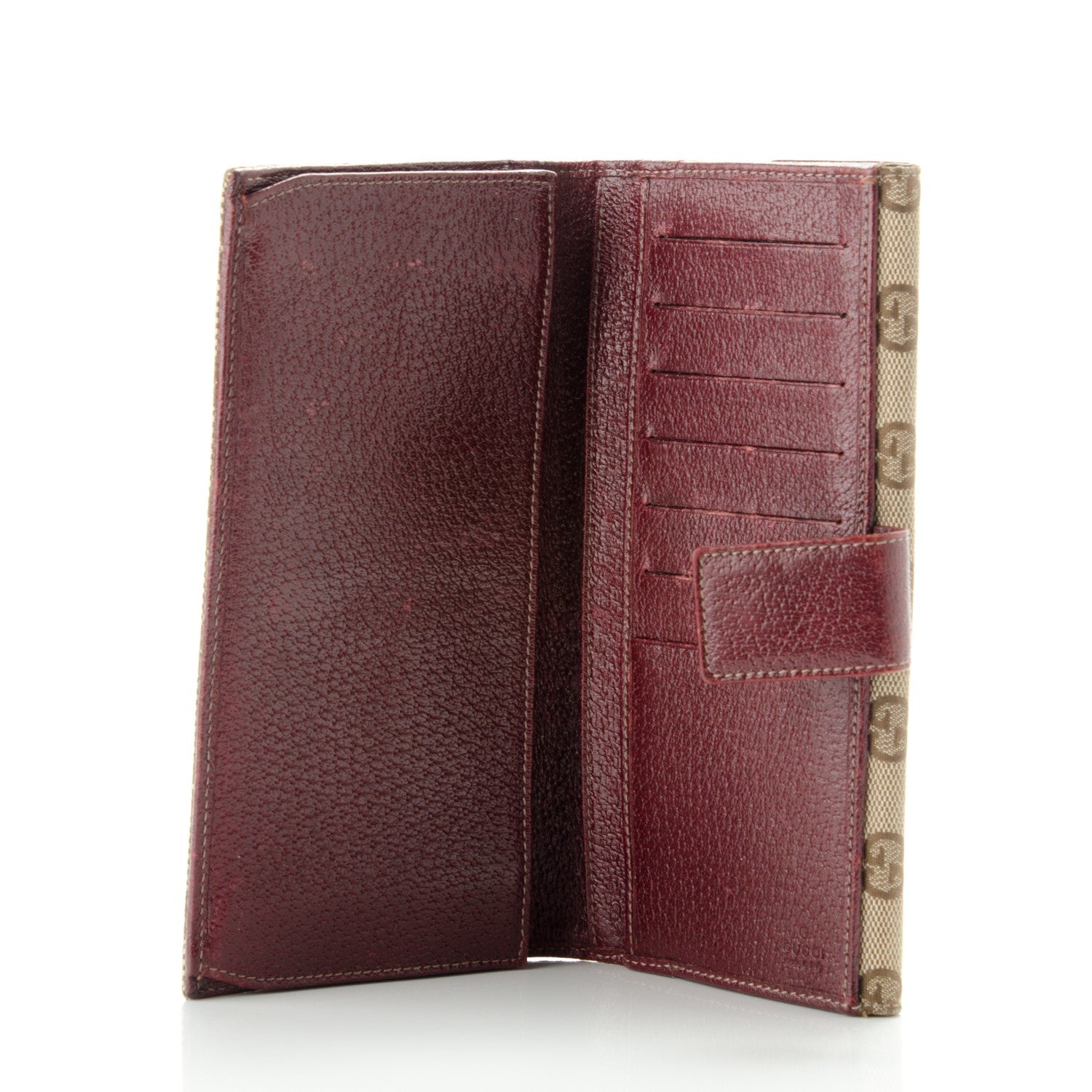 Gucci Monogram Horsebit Nail Continental Flap Wallet Brown 5 of 7