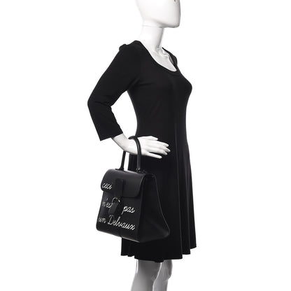Delvaux Calfskin MM L'Humour Brillant Satchel Black 2 of 14