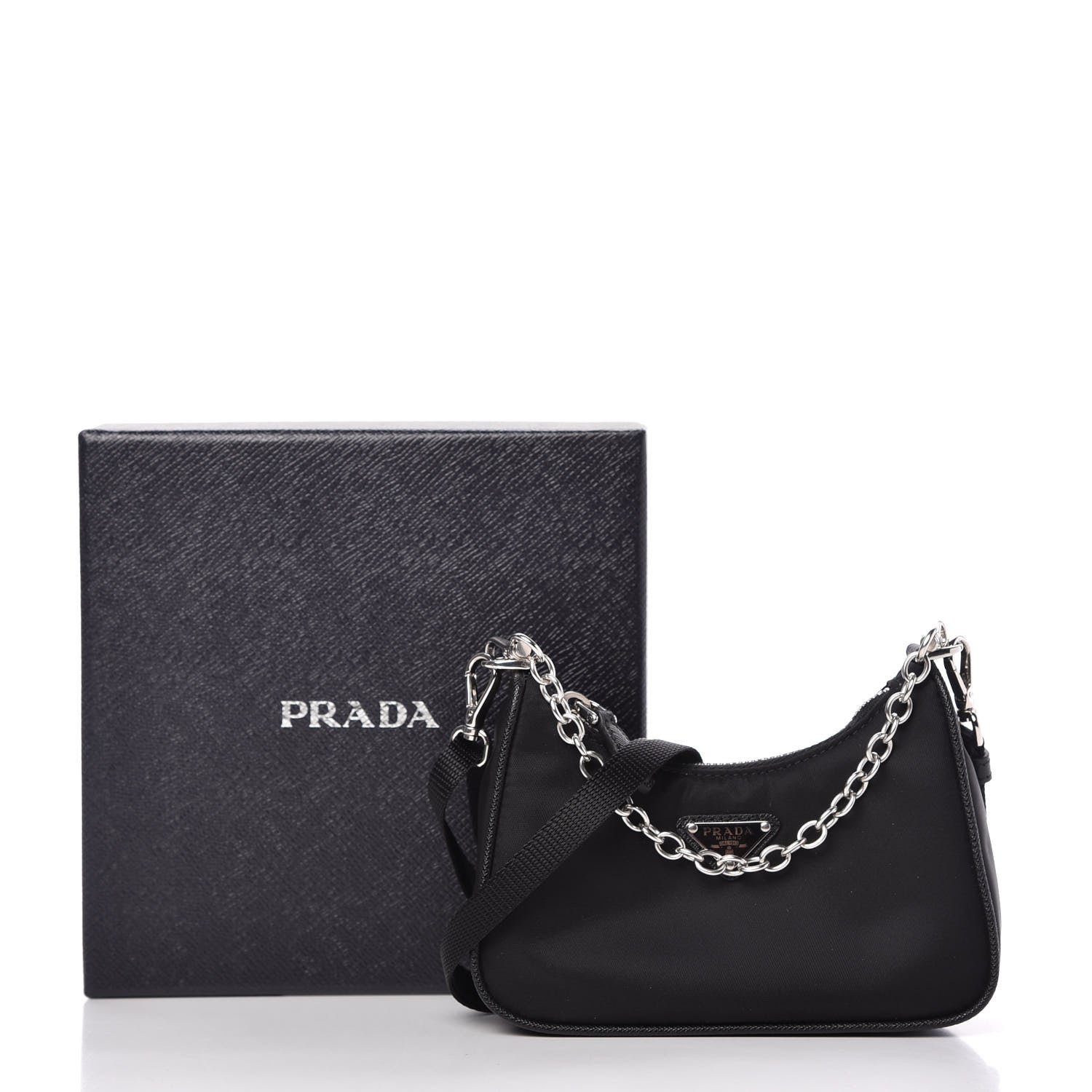 Prada Tessuto Nylon Mini Re-Edition 2000 Shoulder Bag Black 11 of 11
