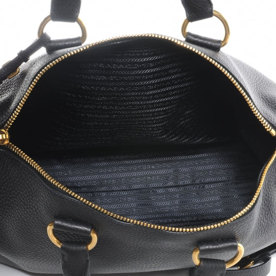Vitello Daino Shoulder Bag Nero Black