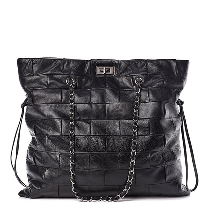 Chanel Lambskin Igloo Drawstring Tote Black 1 of 11
