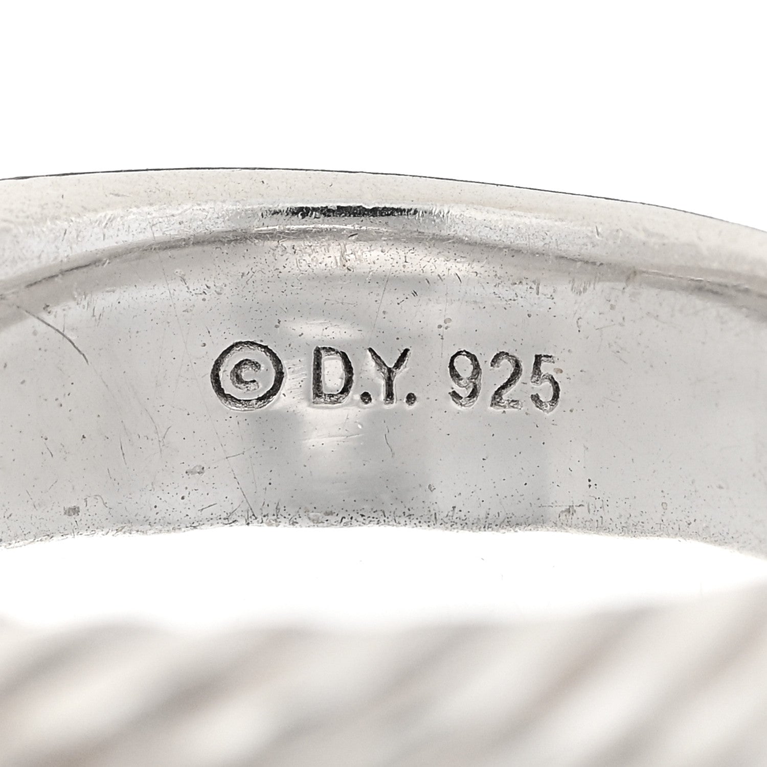 David Yurman Sterling Silver Diamond 5mm Crossover Ring 52 6 4 of 6