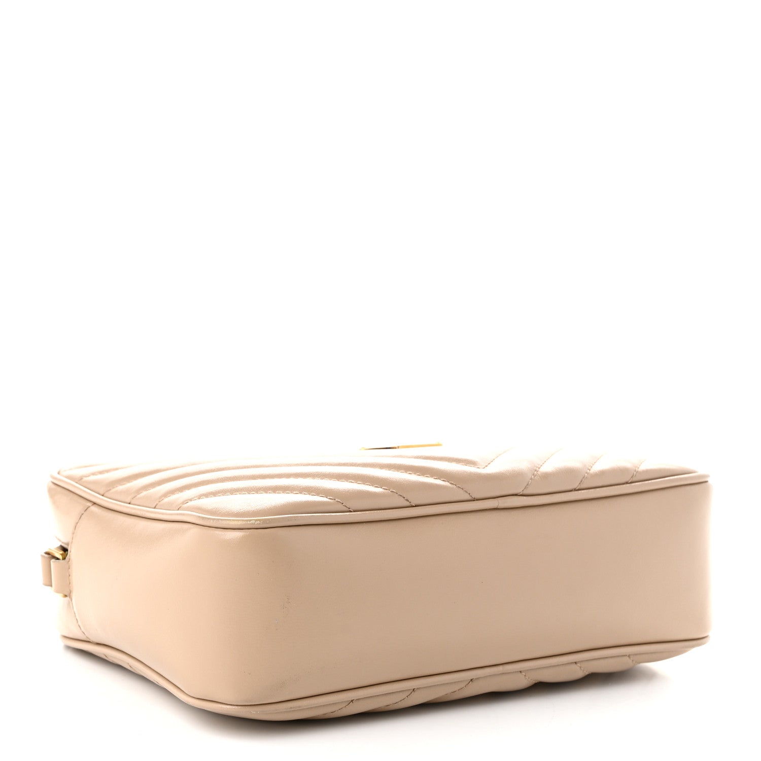 Saint Laurent Calfskin Matelasse Monogram Lou Camera Bag Dark Beige 4 of 10