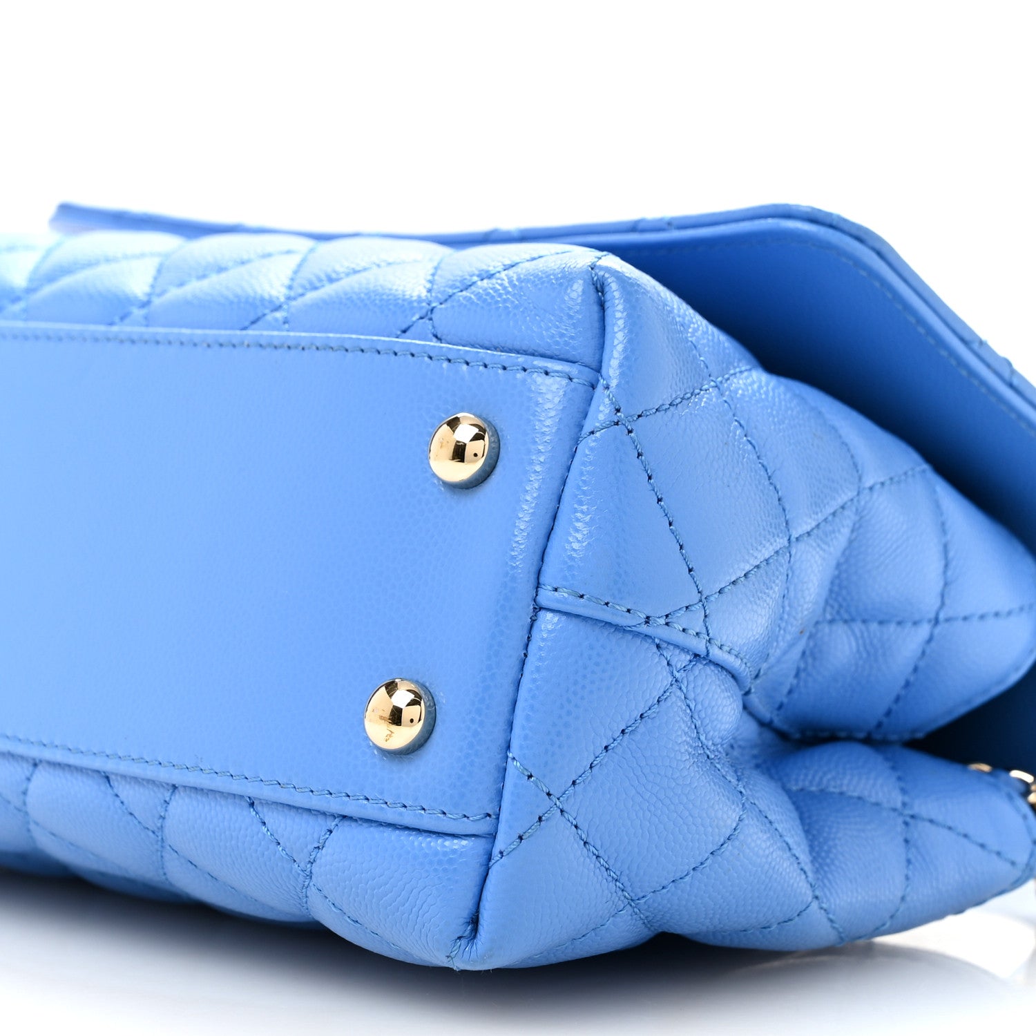 Chanel Caviar Quilted Mini Coco Handle Flap Blue 10 of 12