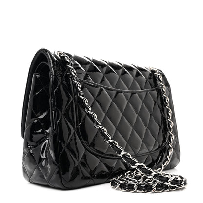 Chanel Patent Quilted Jumbo Double Flap Black 3 of 11
