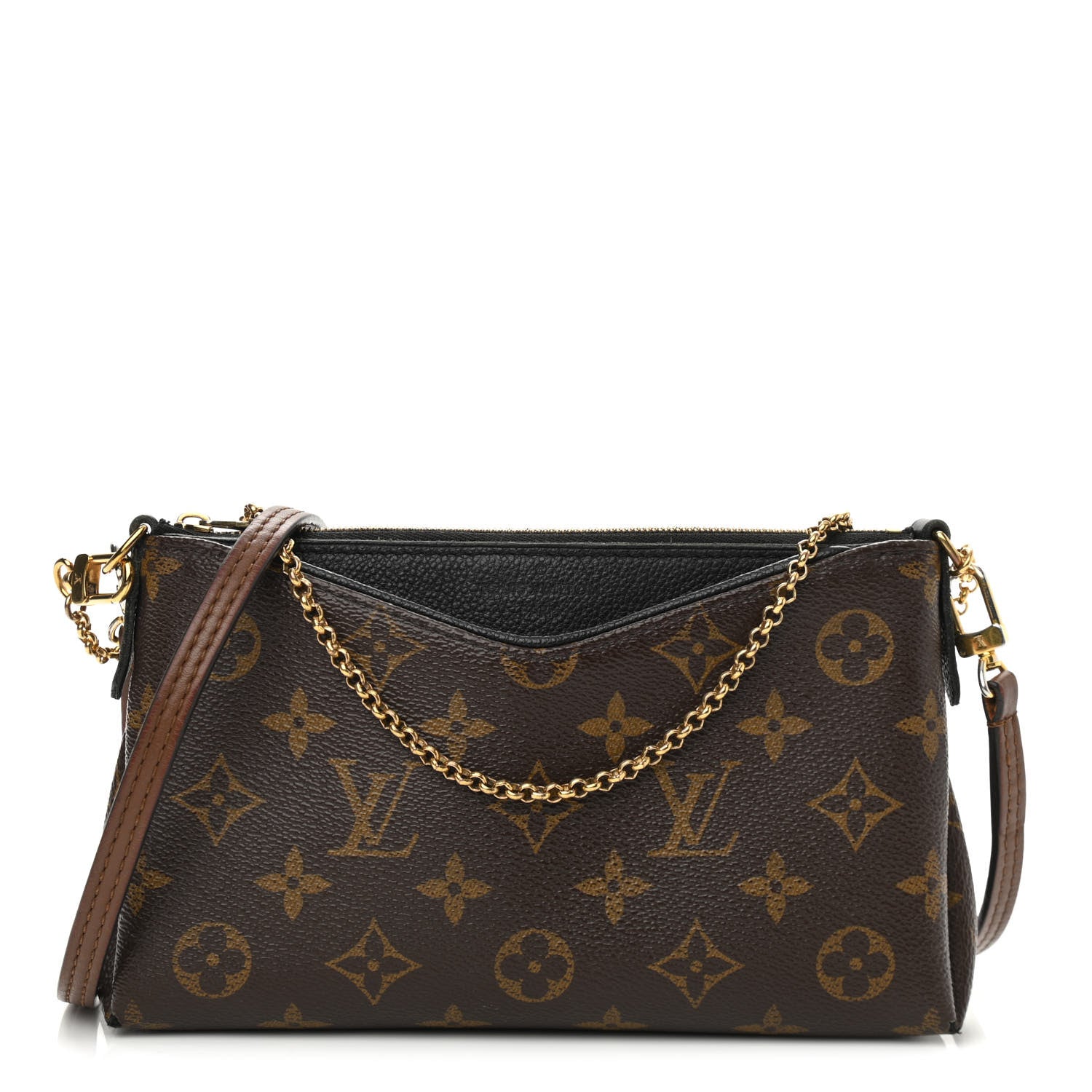 Louis Vuitton Monogram Pallas Clutch Black 1 of 12