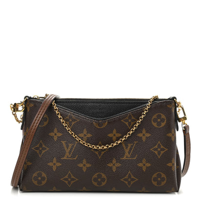 Louis Vuitton Monogram Pallas Clutch Black 1 of 12