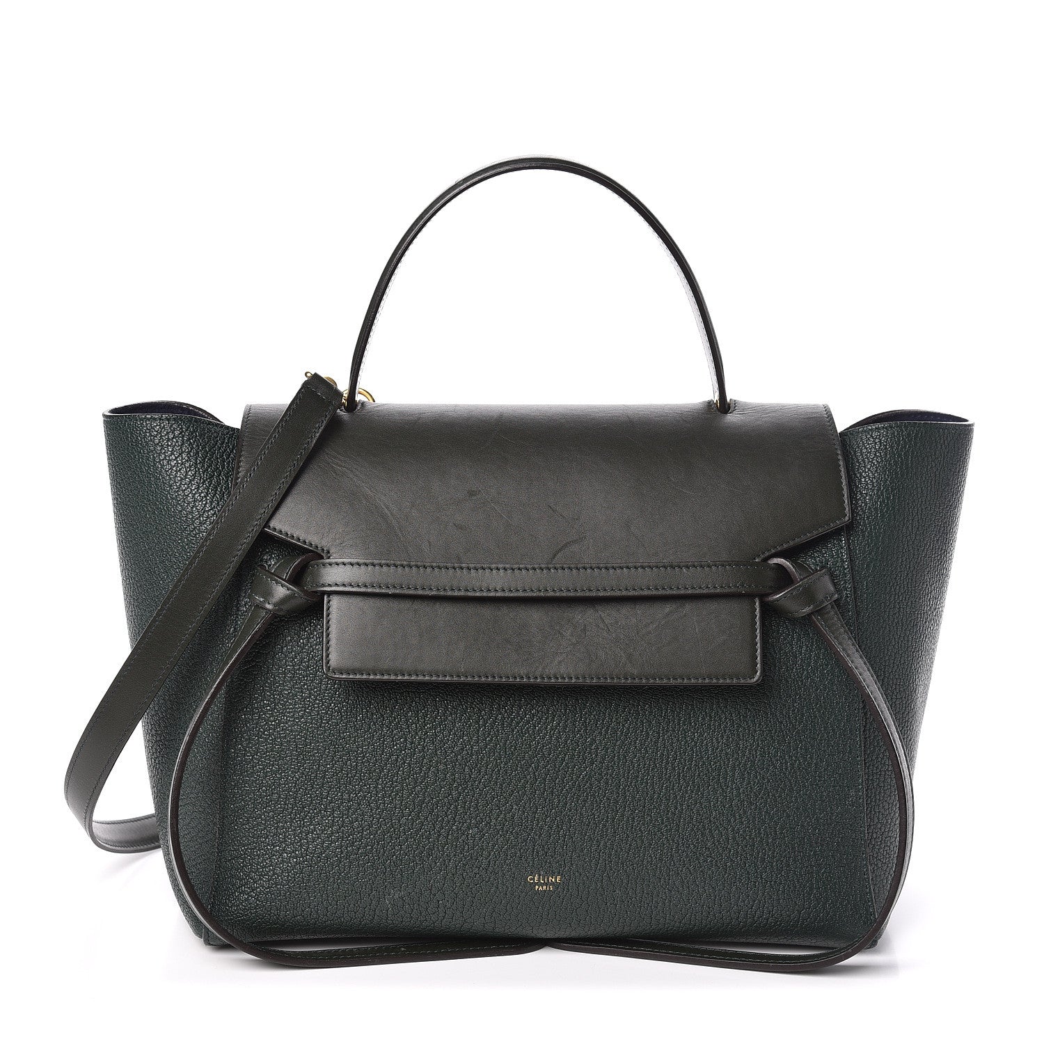 Celine Goatskin Smooth Calfskin Mini Belt Bag Dark Green 1 of 15