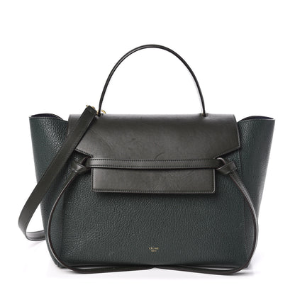 Celine Goatskin Smooth Calfskin Mini Belt Bag Dark Green 1 of 15