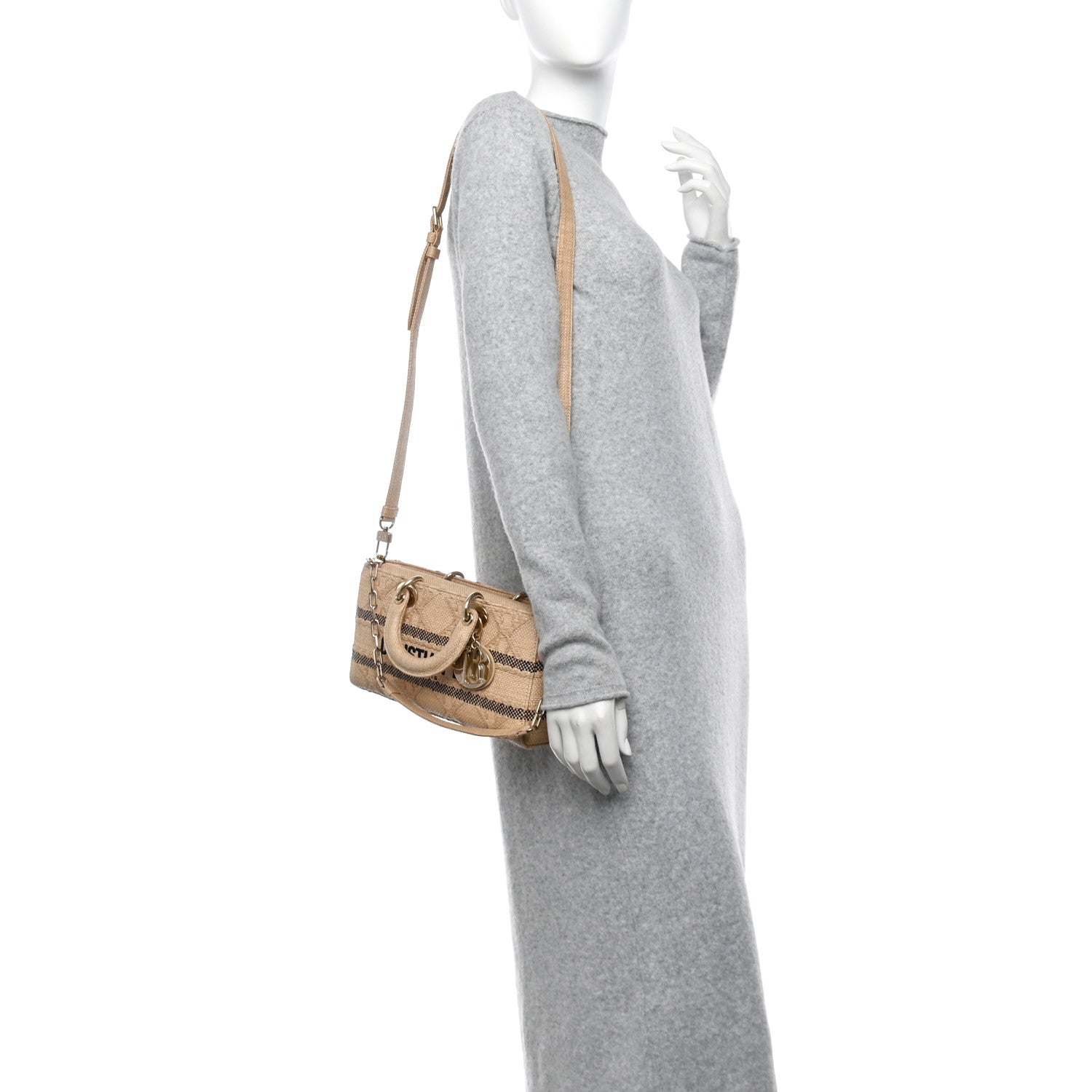 Christian Dior Raffia Medium Lady D-Joy Natural 1659333 – FASHIONPHILE