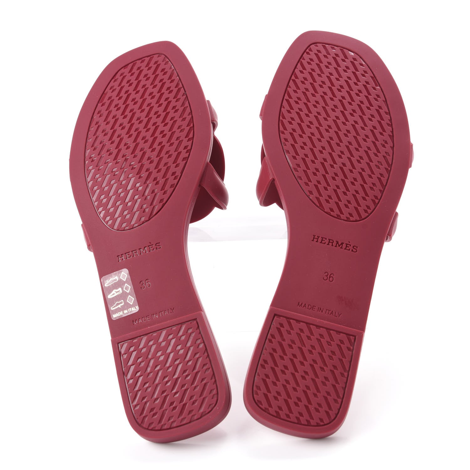 Hermes Rubber Aloha Sandals 36 Rose Baie 6 of 10