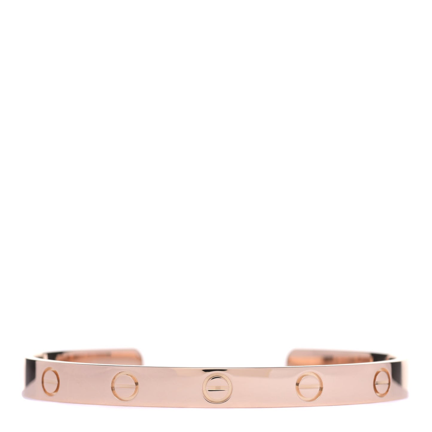 18K Pink Gold LOVE Cuff Bracelet 17