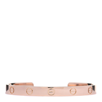 Cartier 18K Pink Gold LOVE Cuff Bracelet 17 1 of 5