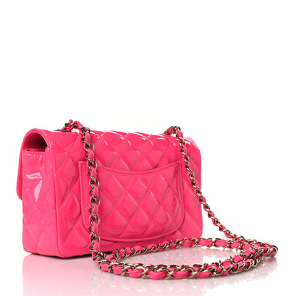 Chanel Patent Calfskin Quilted Mini Rectangular Flap Pink 3 of 10