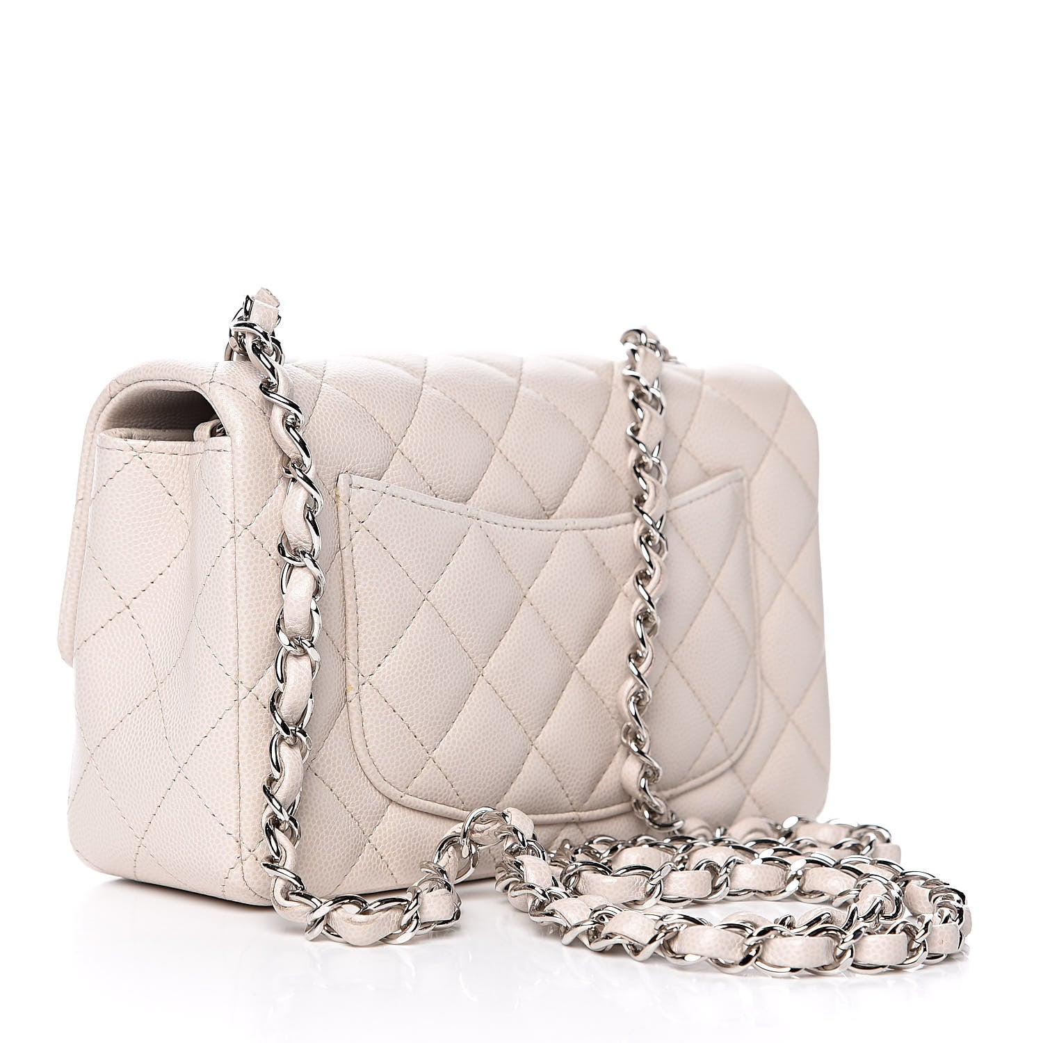 Chanel Caviar Quilted Mini Rectangular Flap Ivory 3 of 11
