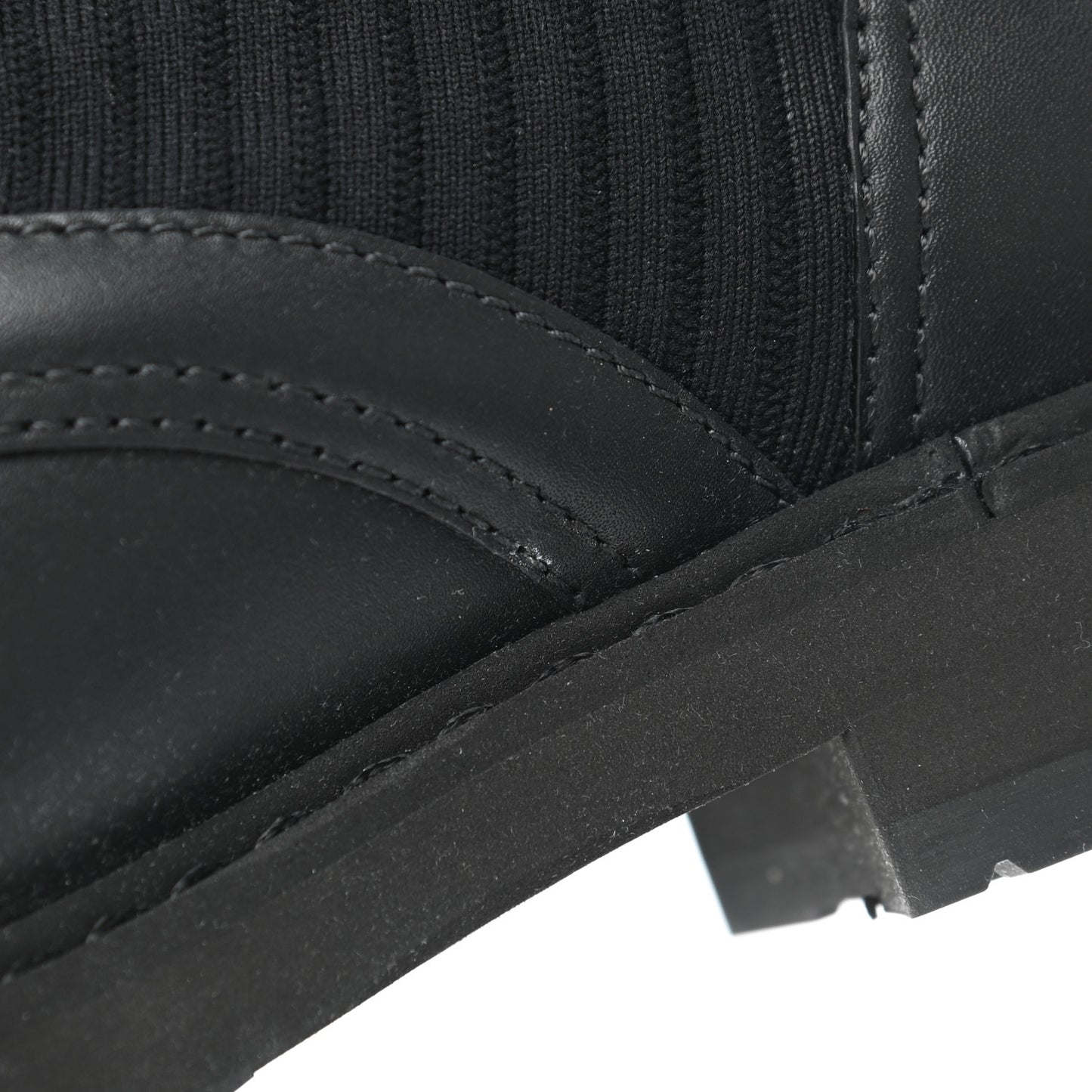 Calfskin Stretch Fabric Rockoko Biker Boots 38 Tobacco Black Marino