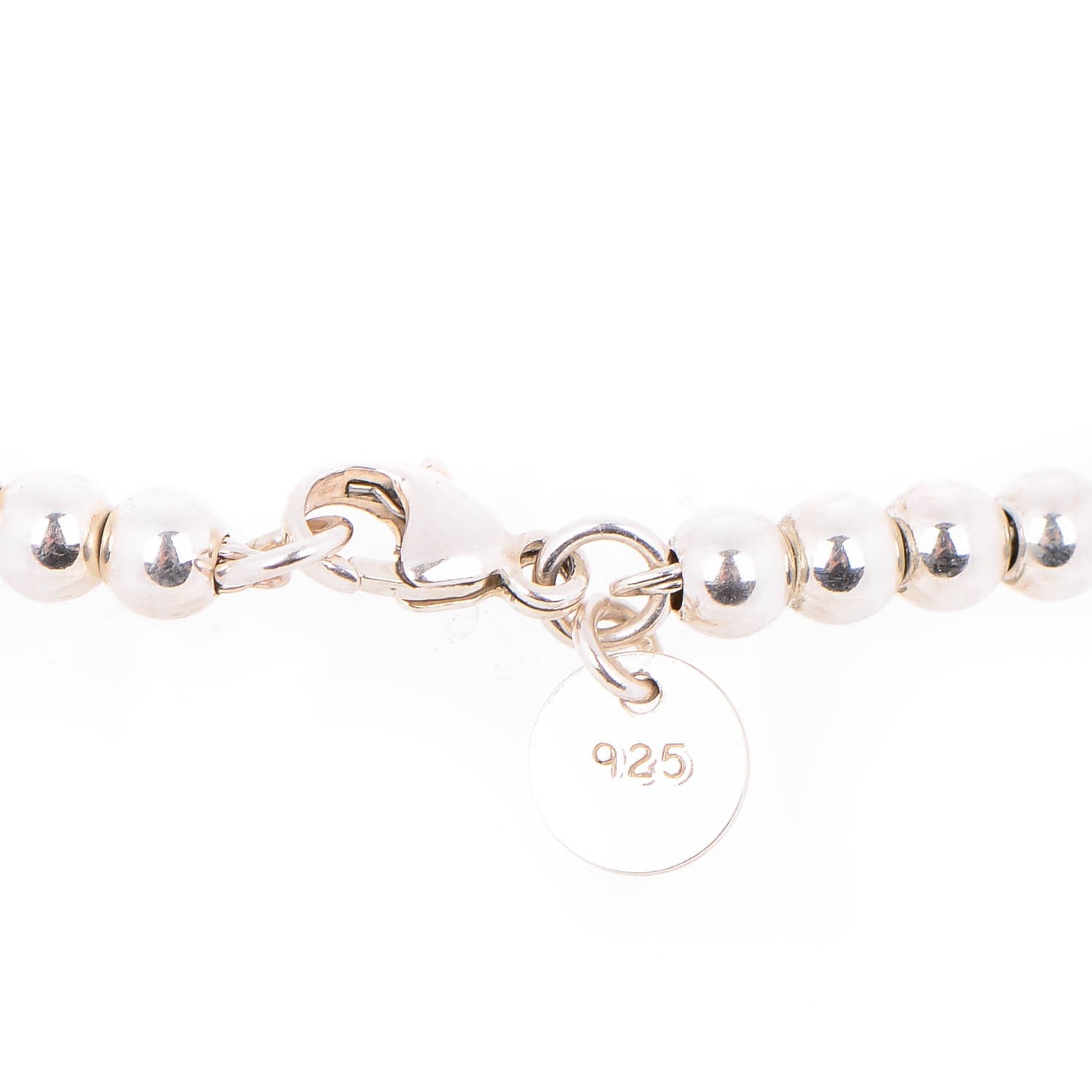 Tiffany Sterling Silver 18K Rose Gold Return to Heart Bead Bracelet 3 of 5