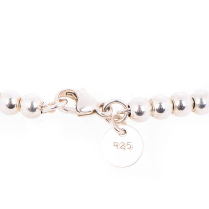 Tiffany Sterling Silver 18K Rose Gold Return to Heart Bead Bracelet 3 of 5