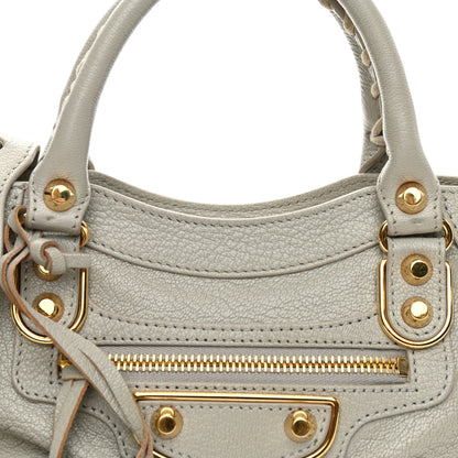 Balenciaga Chevre Gold Metallic Edge Hardware Mini City Gris Glace 8 of 12