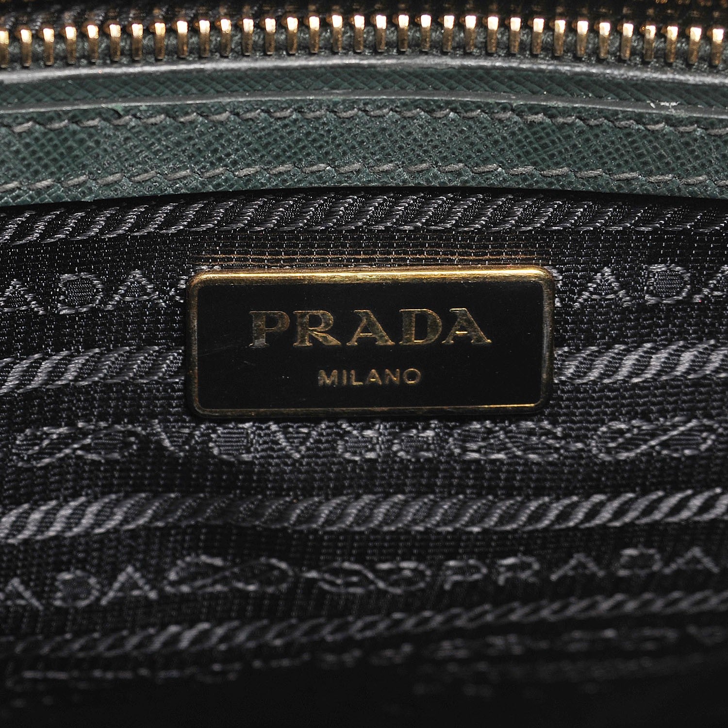 Prada Saffiano Lux Small Double Zip Tote Smeraldo 7 of 14