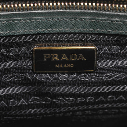 Prada Saffiano Lux Small Double Zip Tote Smeraldo 7 of 14