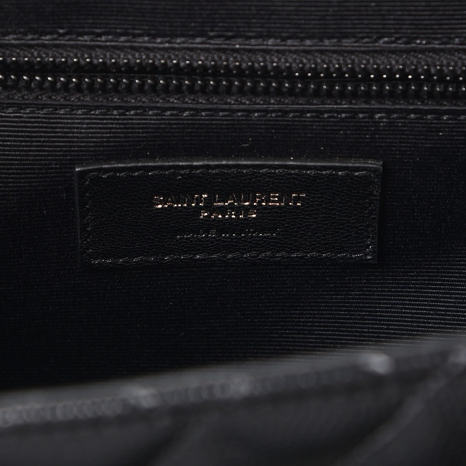 Saint Laurent Grain De Poudre Textured Mixed Matelasse Large Triquilt Monogram Satchel Black 7 of 17