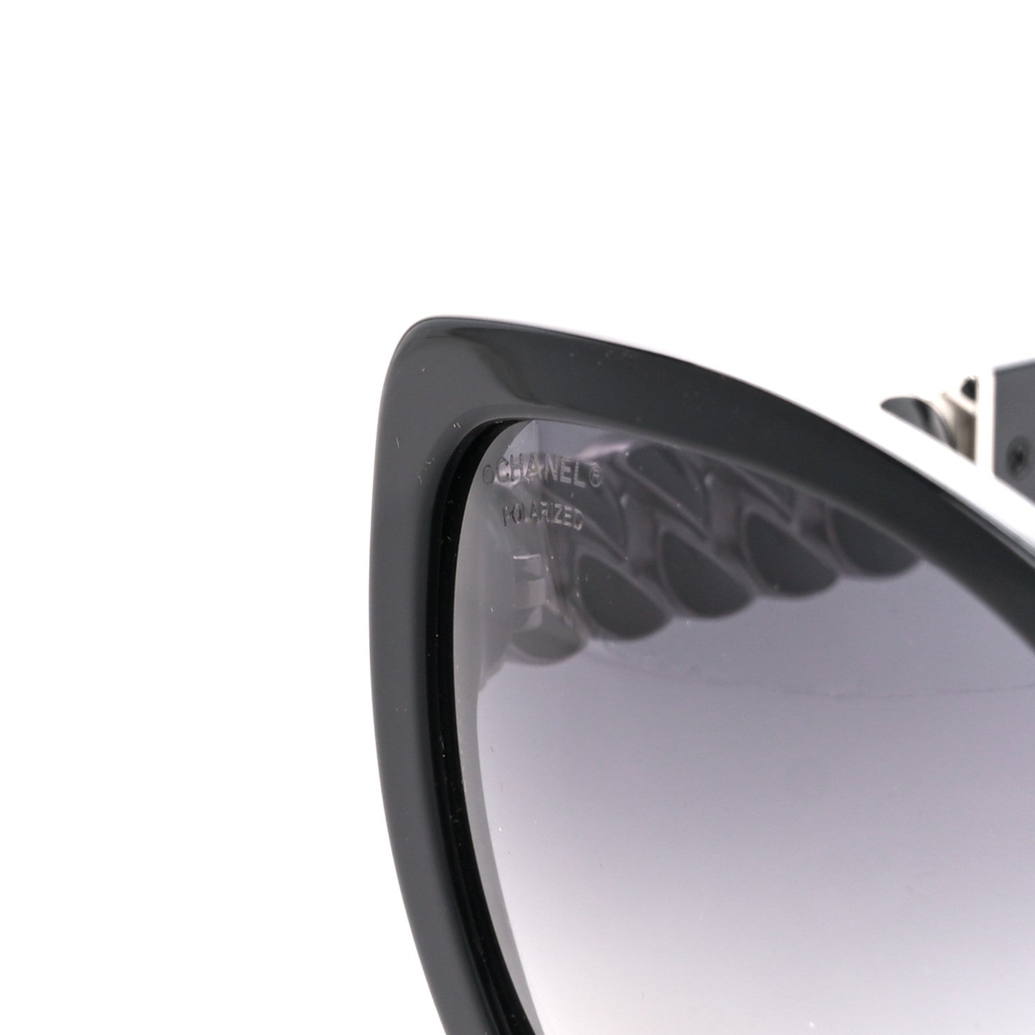 Chanel Acetate Metal Polarized Chain Square Sunglasses 5305 Black 8 of 8