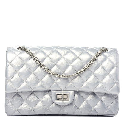 Chanel Metallic Aged Calfskin Quilted 2.55 Reissue 226 Flap Silver 1 of 11
