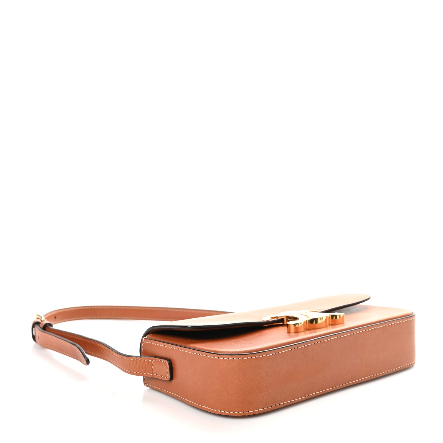 Celine Natural Calfskin Triomphe Shoulder Bag Tan 4 of 11