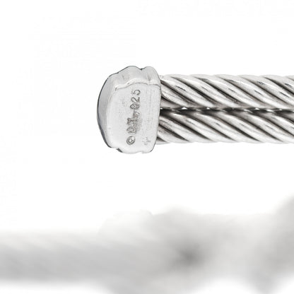 David Yurman Sterling Silver Diamond 6mm Double X Cable Bracelet 4 of 4