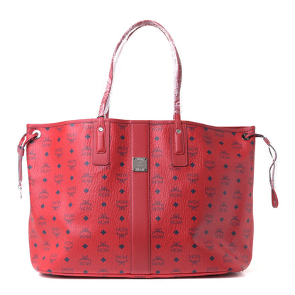 MCM Visetos Large Liz Reversible Shopper Tote Ruby Red 1 of 4