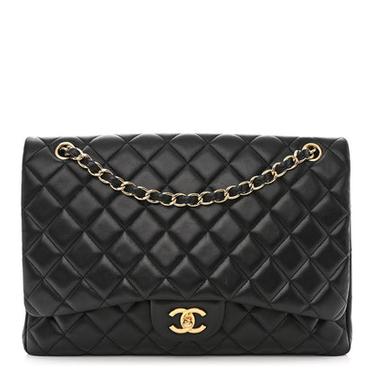 Chanel Lambskin Quilted Maxi Single Flap Black 1 of 13
