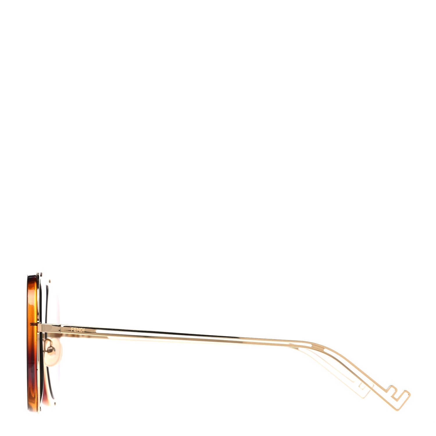 Fendi FF Fabulous Shield Sunglasses FF M0039/G/S Gold 2 of 7
