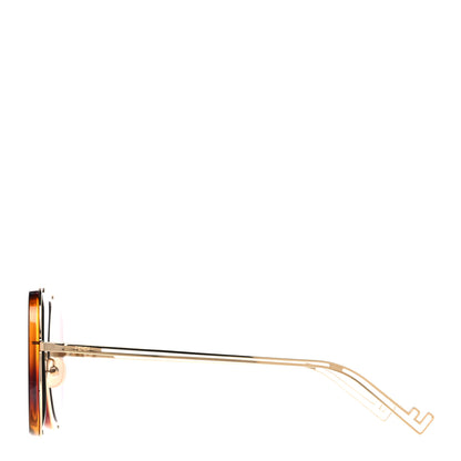 Fendi FF Fabulous Shield Sunglasses FF M0039/G/S Gold 2 of 7