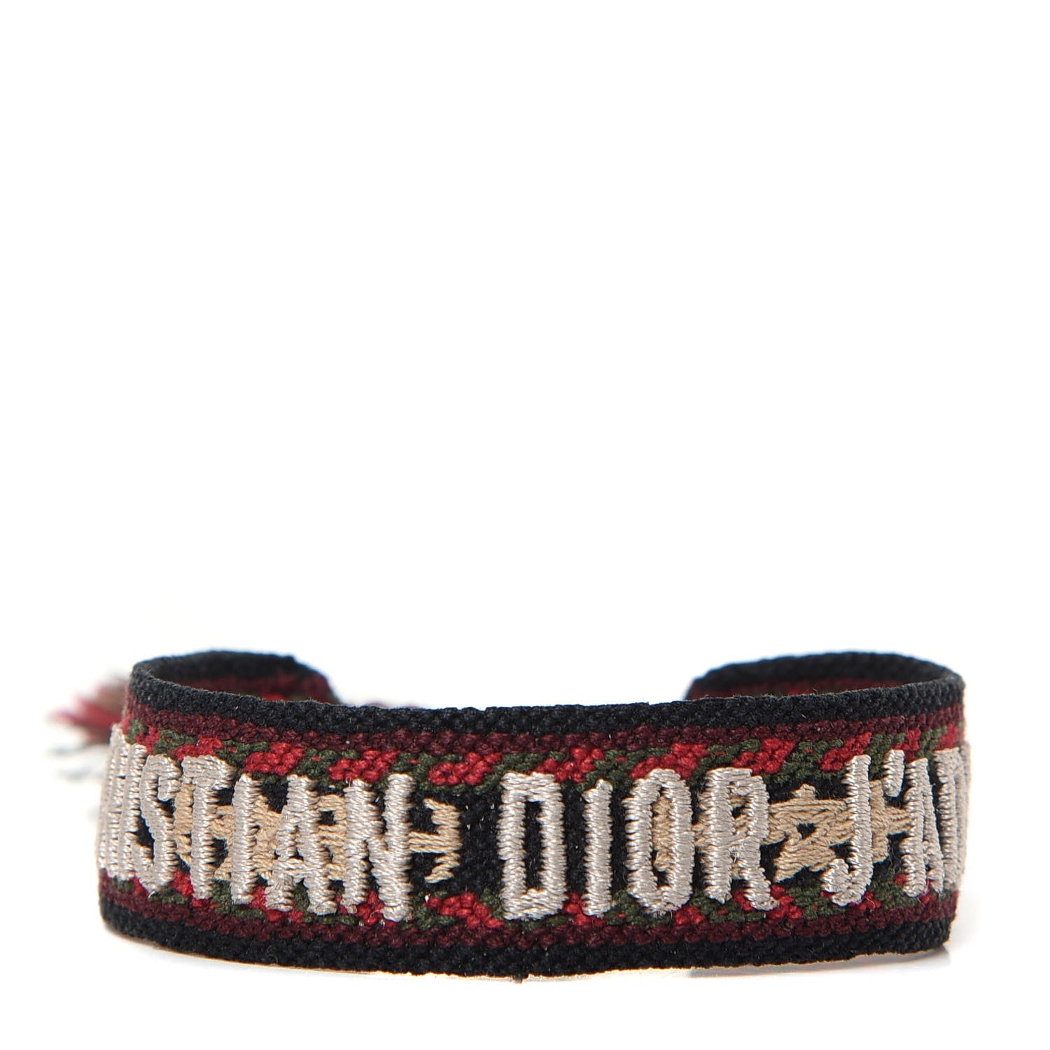 Christian Dior Woven Cotton J'Adior Friendship Bracelet Red Multicolor 1 of 3
