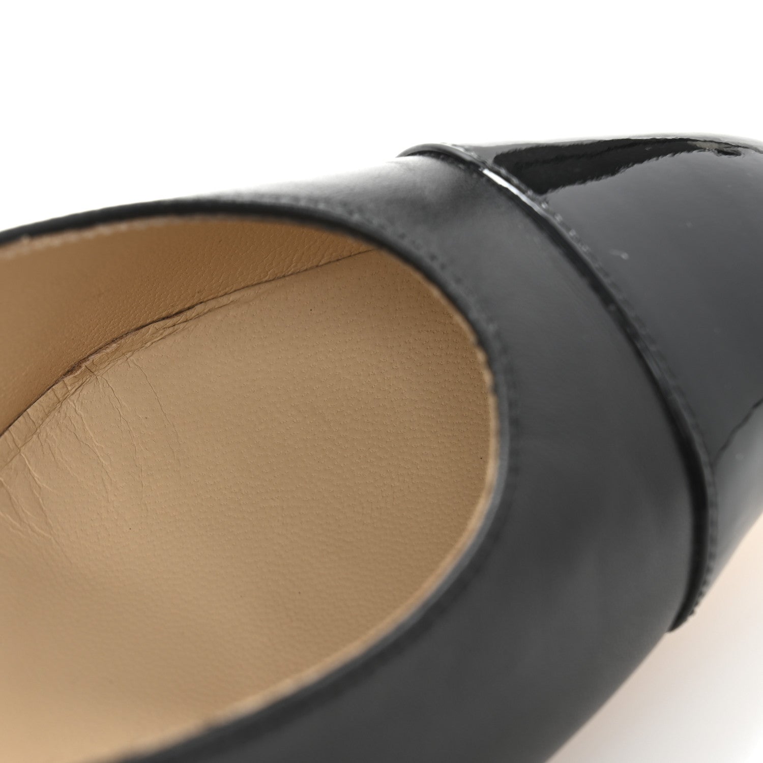Chanel Lambskin Patent Cap Toe CC Pumps 36 Black 10 of 12