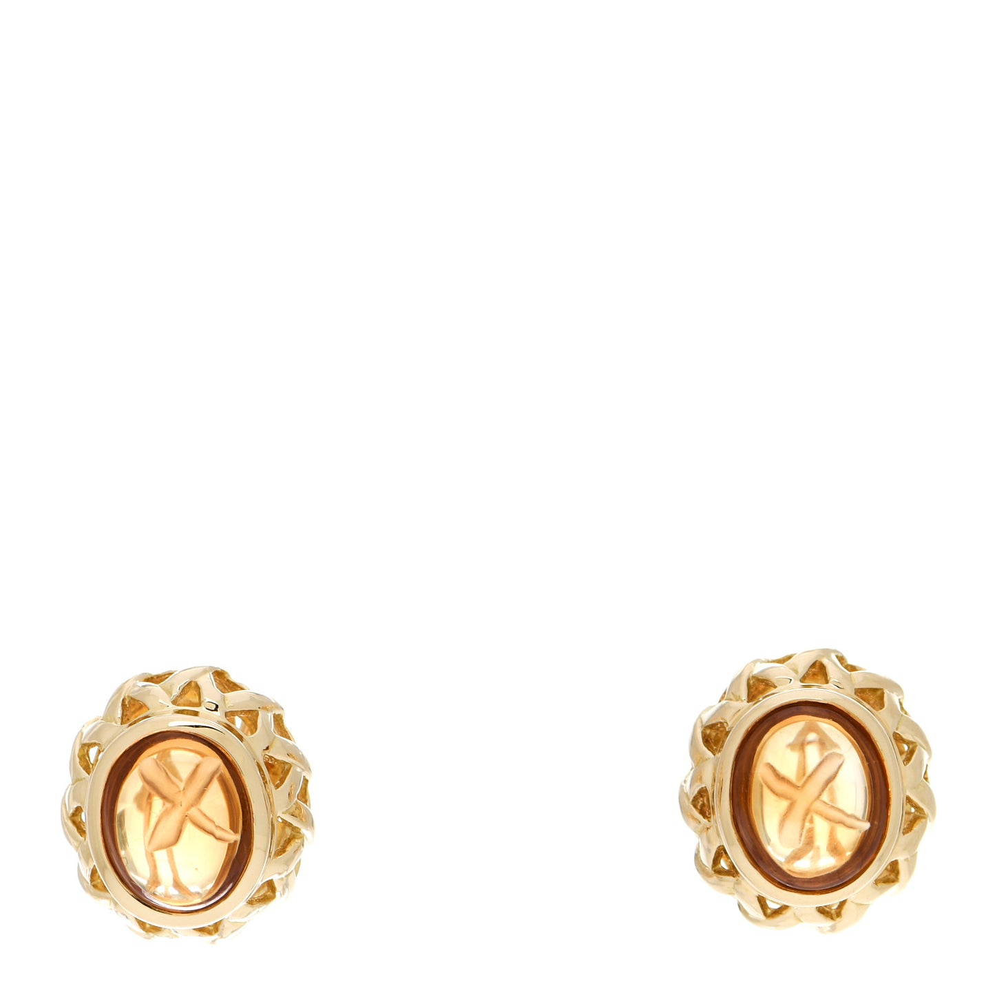 18K Yellow Gold Citrine Paloma Picasso Basket Earrings