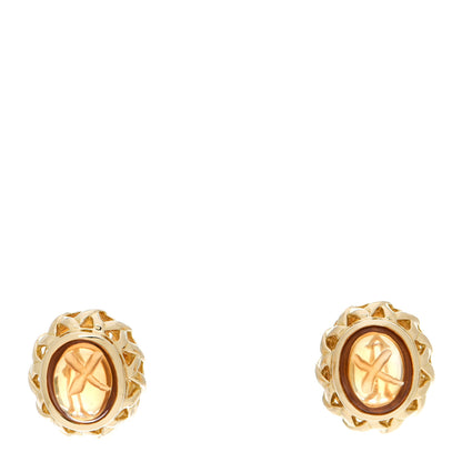 Tiffany 18K Yellow Gold Citrine Paloma Picasso Basket Earrings 1 of 4