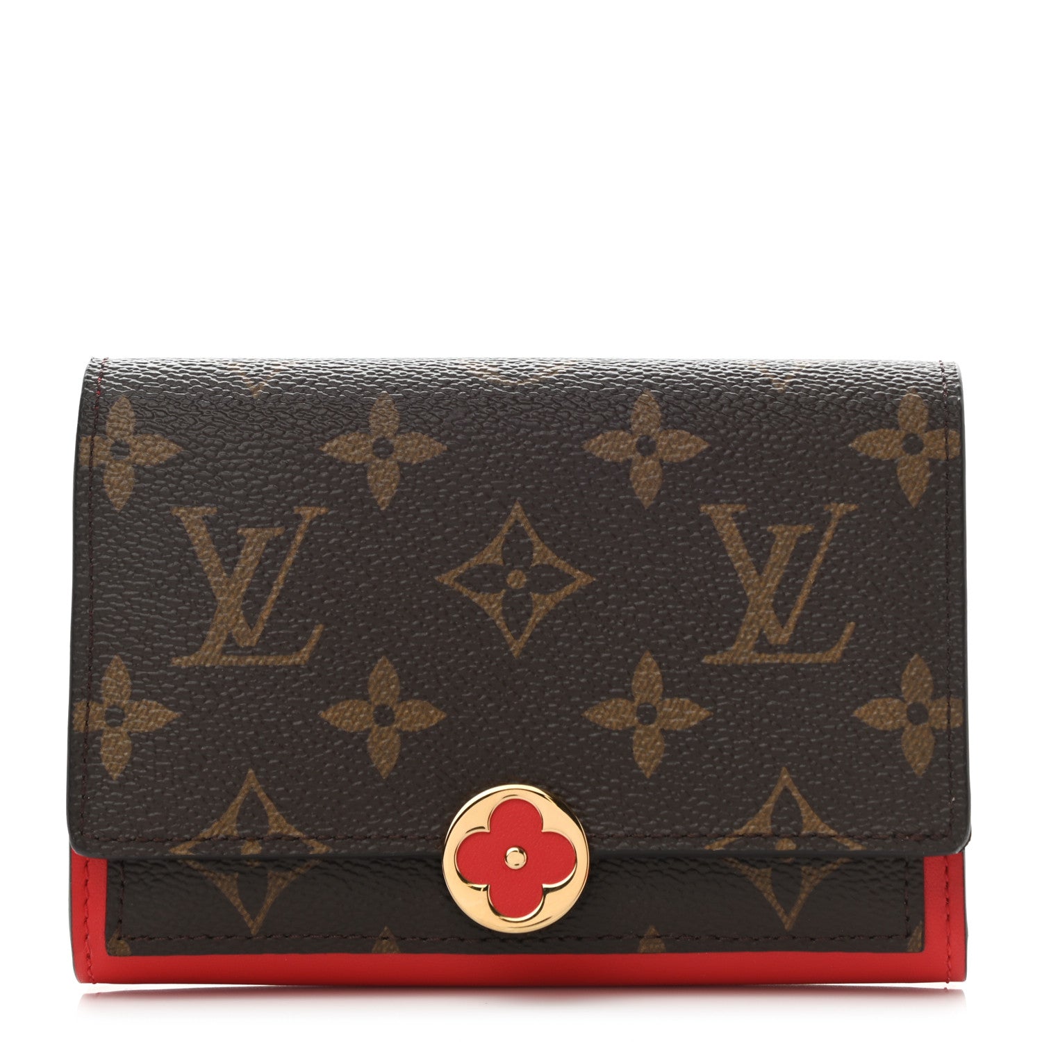 Louis Vuitton Monogram Flore Compact Wallet Coquelicot 1 of 7