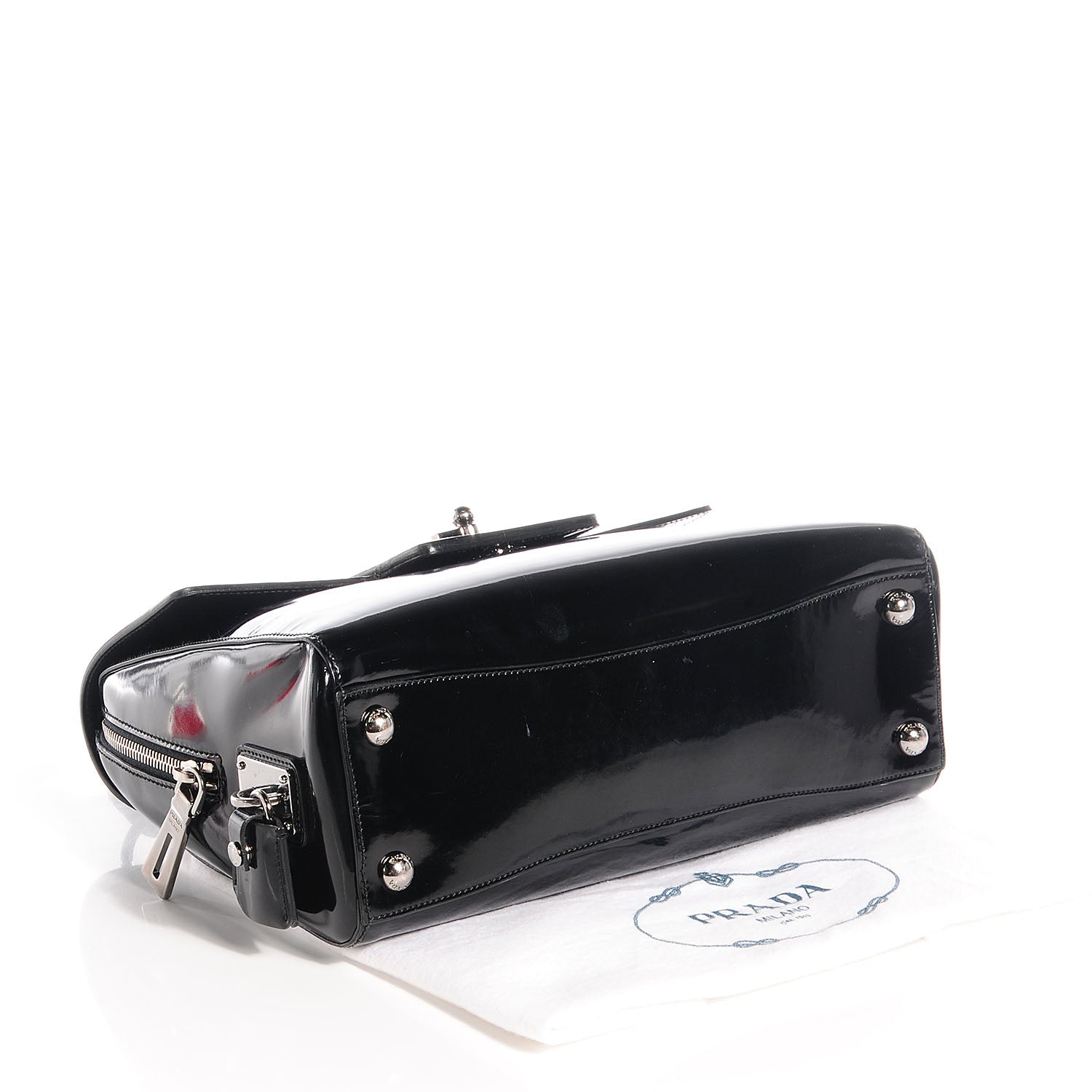 Prada Vernice Doctor Bag Black 4 of 12