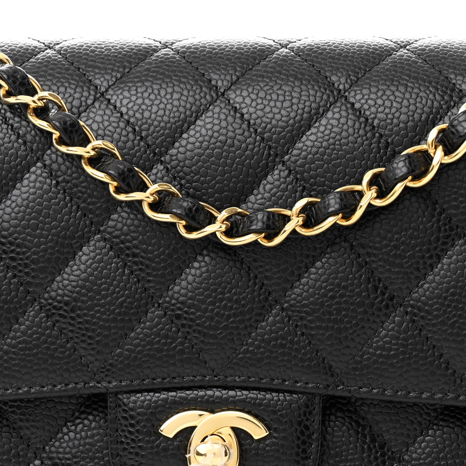 Chanel Caviar Quilted Medium Double Flap Black 8 of 10
