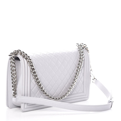 Chanel Lambskin Quilted New Medium Boy Flap Grey 3 of 10