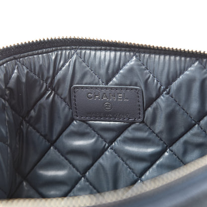 Chanel Canvas Sequins Medium Deauville Cosmetic Pouch Navy 6 of 8