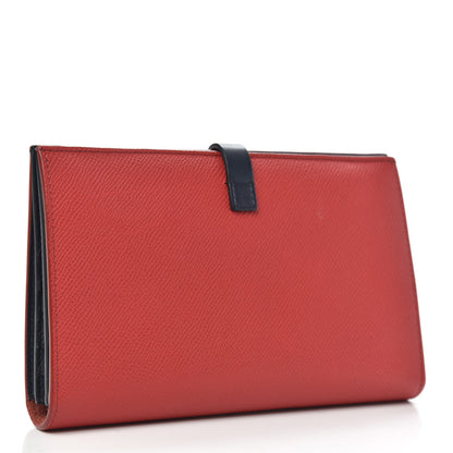 Celine Grained Calfskin Large Multifunction Strap Wallet Coquelicot 4 of 10