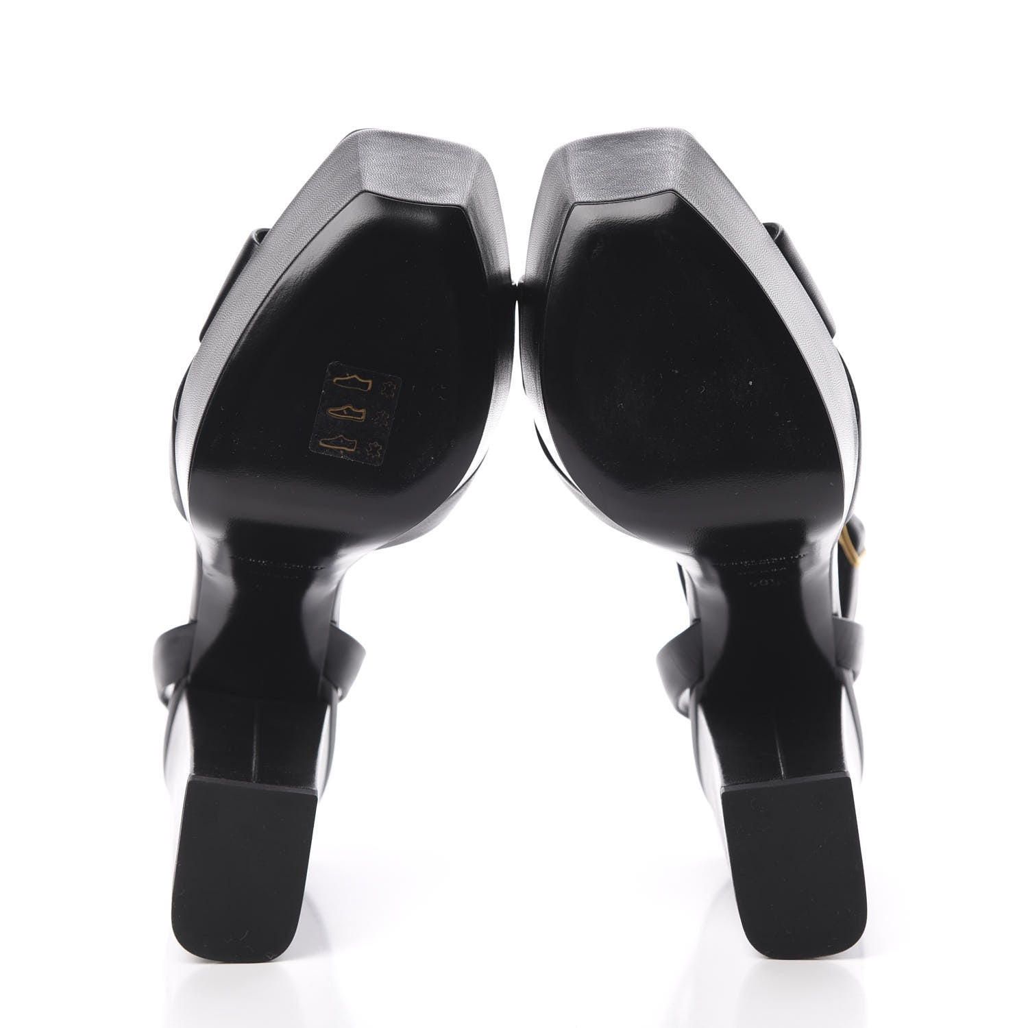 Saint Laurent Calfskin Farrah 80 Platform Sandals 40.5 Black 5 of 8