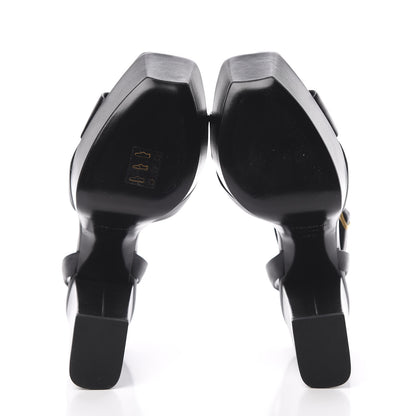 Saint Laurent Calfskin Farrah 80 Platform Sandals 40.5 Black 5 of 8
