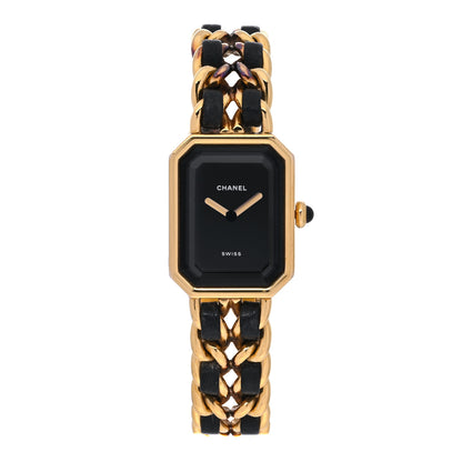 Chanel Stainless Steel Lambskin 20mm Chain Premiere Quartz Watch Gold L 1 of 4