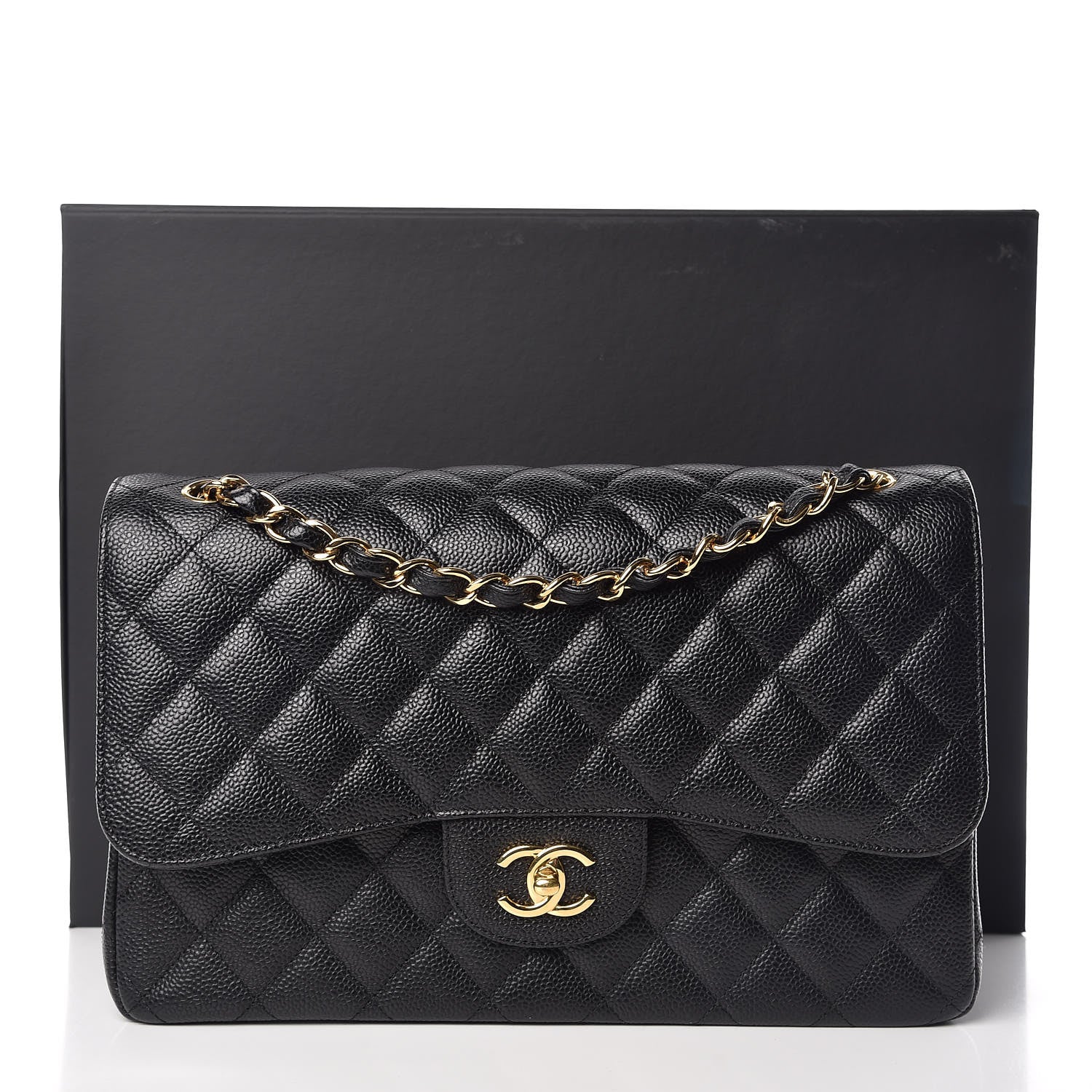Chanel Caviar Quilted Jumbo Double Flap Black 13 of 13