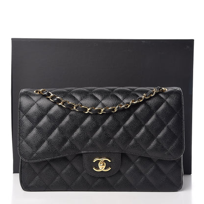 Chanel Caviar Quilted Jumbo Double Flap Black 13 of 13