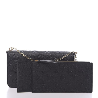 Louis Vuitton Empreinte Pochette Felicie Chain Wallet Black 3 of 10